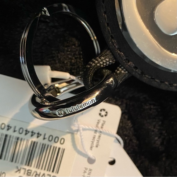 Lululemon Logo Bag Charm & Keychain | Black / Silver - Picture 5 of 10